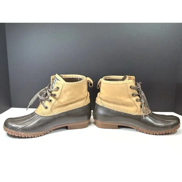 GH BASS Duck Boots Womens 9M Tan Chocolate 71-22313 - Picture 5 of 16